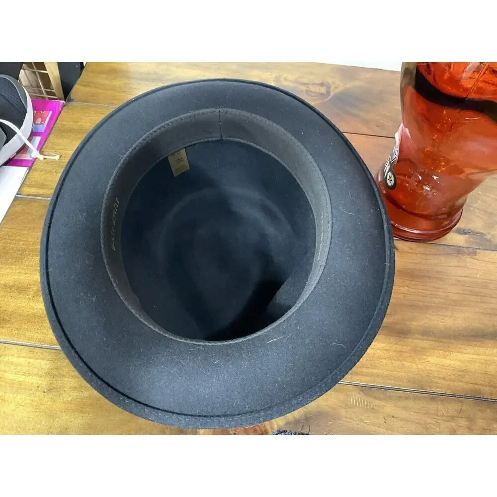 Jump Jive Black Wool Fedora Hat Made In USA Size Large